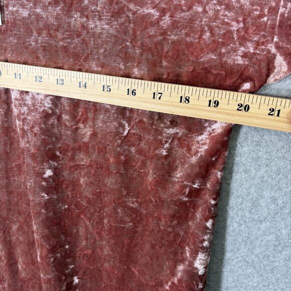 Bobeau Top Large Pink Crushed Velvet Flowy Flutter Romantic Coquette Boho Velour - Picture 8 of 12